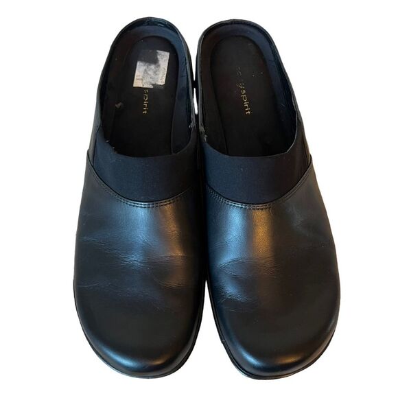Easy Spirit black leather clogs women’s size 10 - Picture 2 of 15